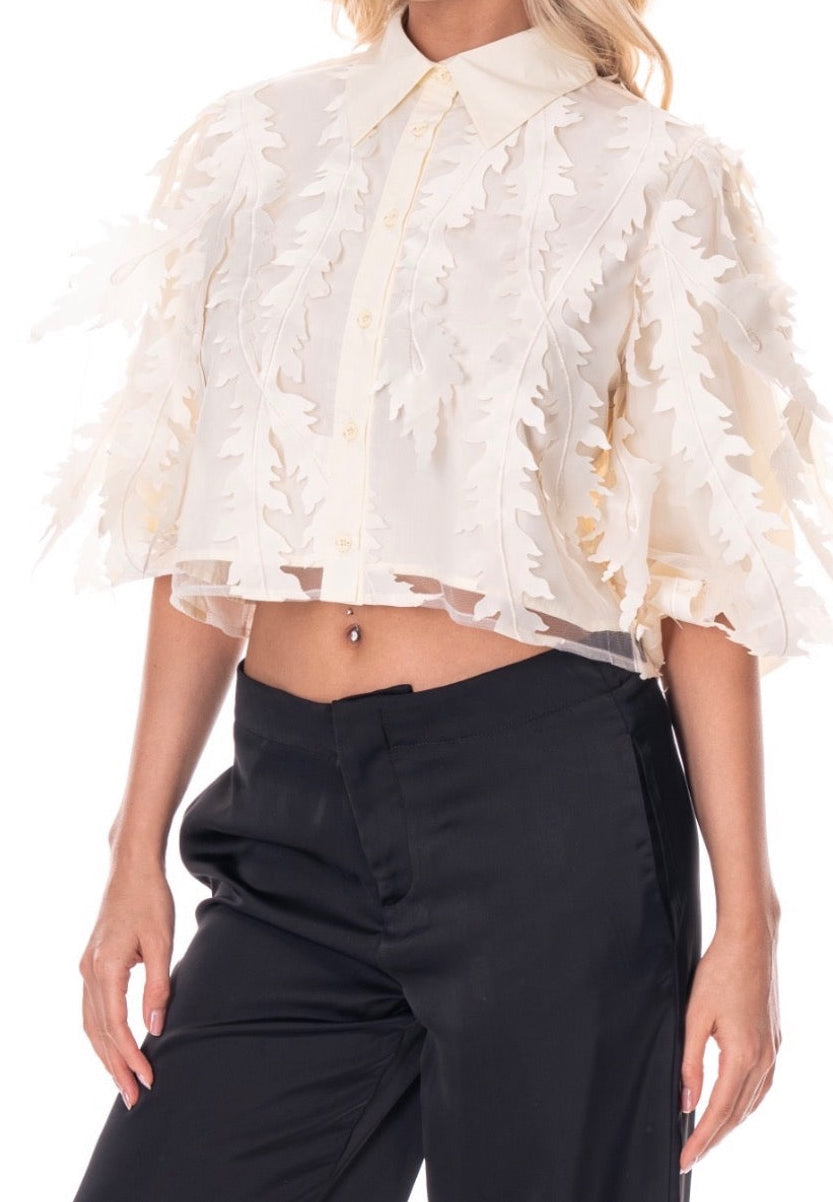 Lace Language Crop Top