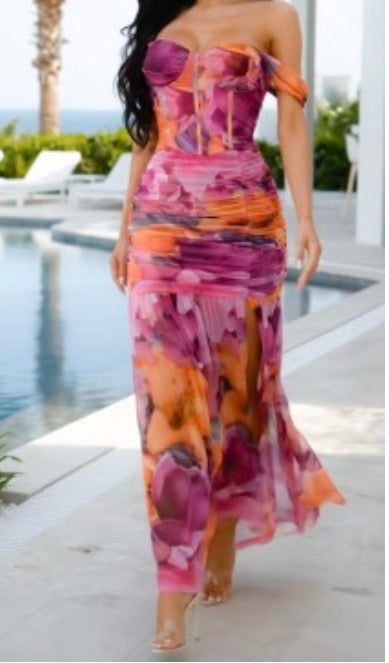 Sculpted Elegance Midi Dress