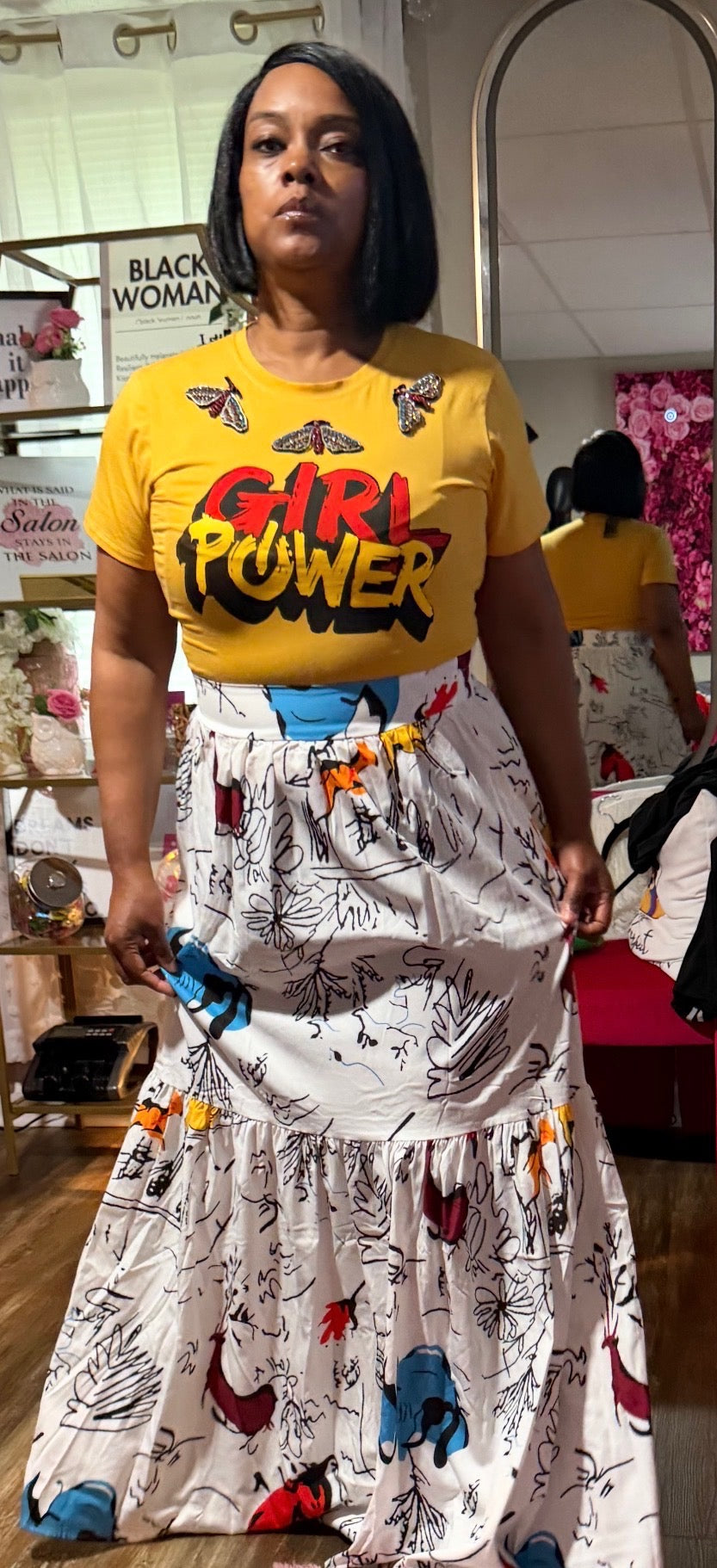 Girl Power Butterfly Bling Tee