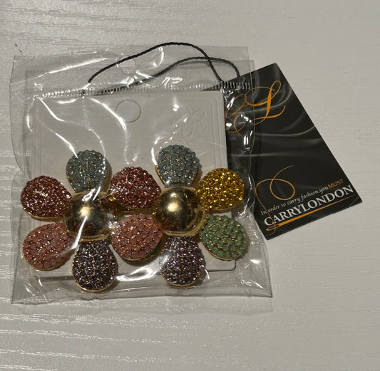 Color flower earring