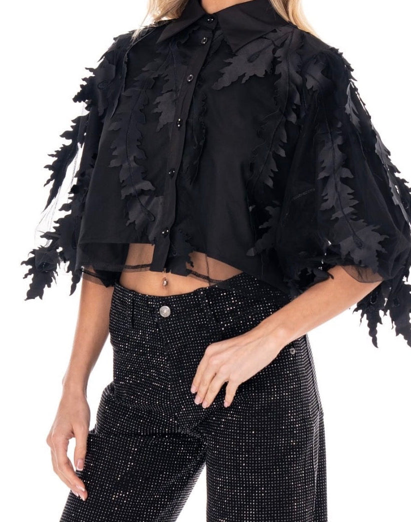Lace Language Crop Top