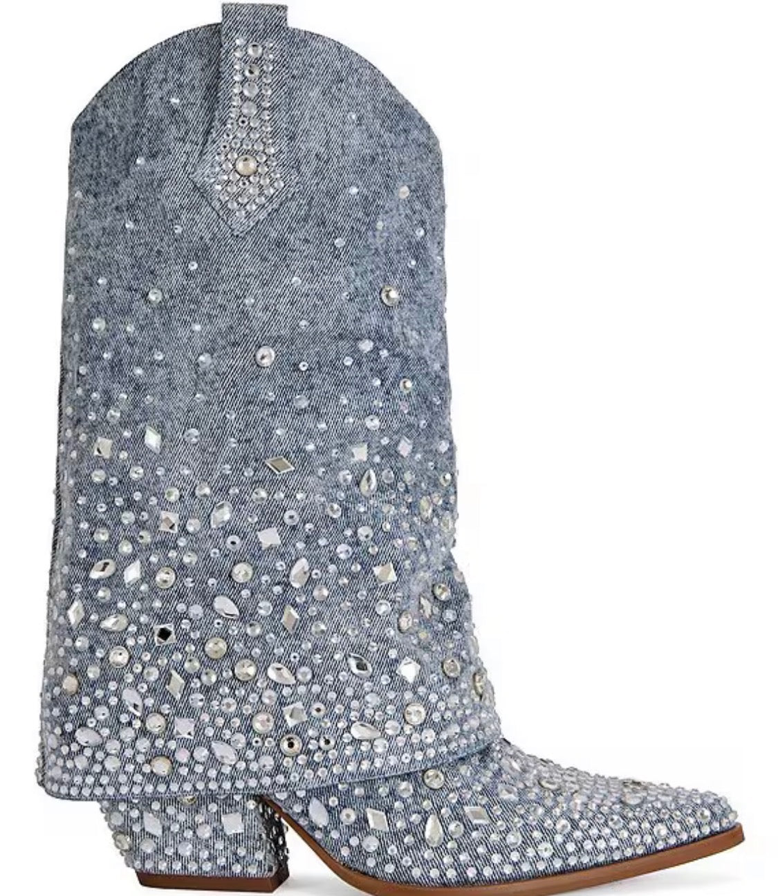 Luxe Spark Denim Boots